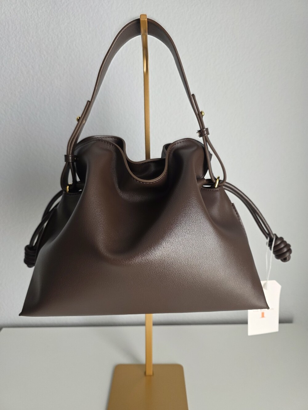 The Bernadette Slouchy Shoulder Bag, Chocolate, NWT, The Bag Icon